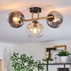Koyoto lampa sufitowa, kula świetlna złoty, czarny, 3-punktowe