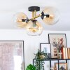 Koyoto lampa sufitowa, kula świetlna złoty, czarny, 3-punktowe