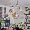 Koyoto lampa wisząca, kula świetlna, lampa wisząca 45 cm bursztynowy, przezroczysty, przydymiony, 5-punktowe