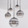 Koyoto lampa wisząca, kula świetlna, lampa wisząca 45 cm przezroczysty, przydymiony, 5-punktowe