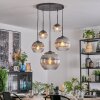 Koyoto lampa wisząca, kula świetlna, lampa wisząca 45 cm przezroczysty, przydymiony, 5-punktowe