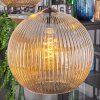 Koyoto lampa wisząca, kula świetlna, lampa wisząca 45 cm bursztynowy, przezroczysty, 5-punktowe