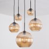 Koyoto lampa wisząca, kula świetlna, lampa wisząca 45 cm bursztynowy, przezroczysty, 5-punktowe