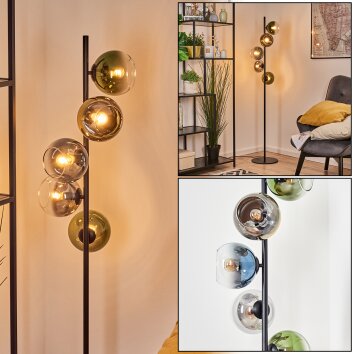 Koyoto kula świetlna, lampa stojąca niebeieski, złoty, zielony, przezroczysty, przydymiony, 5-punktowe