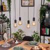 Donel lampa wisząca, lampa wisząca kolory naturalne, czarny, 4-punktowe