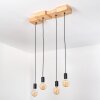 Donel lampa wisząca, lampa wisząca kolory naturalne, czarny, 4-punktowe