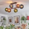 Koyoto lampa sufitowa, kula świetlna niebeieski, zielony, miedziany, 6-punktowe