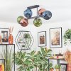 Koyoto lampa sufitowa, kula świetlna niebeieski, zielony, miedziany, 6-punktowe