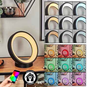 Delor Lampa stołowa LED Czarny, 1-punktowy, Zmieniacz kolorów Delor Lampa stołowa LED Czarny, 1-punktowy, Zmieniacz kolorów