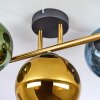 Koyoto lampa sufitowa, kula świetlna złoty, czarny, 3-punktowe