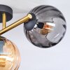 Koyoto lampa sufitowa, kula świetlna złoty, czarny, 3-punktowe