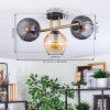 Koyoto lampa sufitowa, kula świetlna złoty, czarny, 3-punktowe