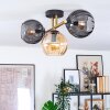 Koyoto lampa sufitowa, kula świetlna złoty, czarny, 3-punktowe