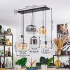Apedo lampa wisząca, lampa wisząca bursztynowy, przezroczysty, przydymiony, 6-punktowe