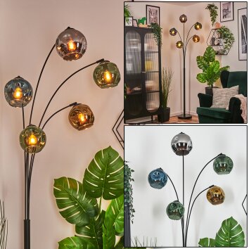 Ripoll Kula świetlna, Lampa stojąca Niebeieski, Chrom, Złoty, Zielony, Przydymiony, 5-punktowe