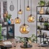 Ripoll lampa wisząca, kula świetlna, lampa wisząca bursztynowy, 5-punktowe