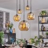 Ripoll lampa wisząca, kula świetlna, lampa wisząca bursztynowy, 5-punktowe