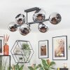 Koyoto lampa sufitowa, kula świetlna chrom, przydymiony, 8-punktowe