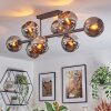 Koyoto lampa sufitowa, kula świetlna chrom, przydymiony, 8-punktowe