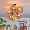 Koyoto lampa sufitowa, kula świetlna bursztynowy, 8-punktowe