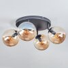 Gastor lampa sufitowa, kula świetlna bursztynowy, 4-punktowe