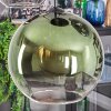 Koyoto lampa wisząca, kula świetlna, lampa wisząca niebeieski, chrom, zielony, przezroczysty, miedziany, przydymiony, 5-punktowe