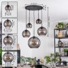 Koyoto lampa wisząca, kula świetlna, lampa wisząca przydymiony, 5-punktowe