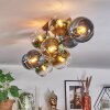 Koyoto lampa sufitowa, kula świetlna niebeieski, złoty, zielony, przezroczysty, 10-punktowe