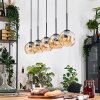 Ripoll lampa wisząca, kula świetlna, lampa wisząca kolory naturalne, czarny, 5-punktowe