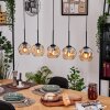 Ripoll lampa wisząca, kula świetlna, lampa wisząca kolory naturalne, czarny, 5-punktowe
