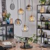 Koyoto lampa wisząca, kula świetlna, lampa wisząca złoty, czarny, 5-punktowe