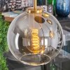 Koyoto lampa wisząca, kula świetlna, lampa wisząca złoty, czarny, 5-punktowe