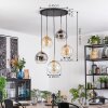 Koyoto lampa wisząca, kula świetlna, lampa wisząca złoty, czarny, 5-punktowe