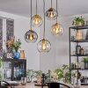 Koyoto lampa wisząca, kula świetlna, lampa wisząca złoty, czarny, 5-punktowe