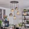 Koyoto lampa wisząca, kula świetlna, lampa wisząca złoty, czarny, 5-punktowe
