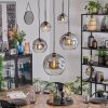 Ripoll lampa wisząca, kula świetlna, lampa wisząca przezroczysty, przydymiony, 5-punktowe