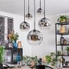 Ripoll lampa wisząca, kula świetlna, lampa wisząca przezroczysty, przydymiony, 5-punktowe