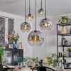 Ripoll lampa wisząca, kula świetlna, lampa wisząca przezroczysty, przydymiony, 5-punktowe
