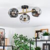 Ripoll lampa sufitowa, kula świetlna złoty, czarny, 3-punktowe