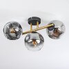 Ripoll lampa sufitowa, kula świetlna złoty, czarny, 3-punktowe