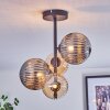 Chehalis lampa sufitowa, kula świetlna bursztynowy, przydymiony, 4-punktowe