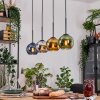 Koyoto lampa wisząca, kula świetlna, lampa wisząca kolory naturalne, czarny, 4-punktowe