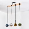 Koyoto lampa wisząca, kula świetlna, lampa wisząca kolory naturalne, czarny, 4-punktowe