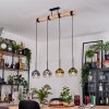 Koyoto lampa wisząca, kula świetlna, lampa wisząca kolory naturalne, czarny, 4-punktowe