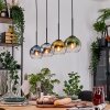 Koyoto lampa wisząca, kula świetlna, lampa wisząca kolory naturalne, czarny, 4-punktowe