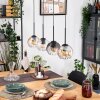 Koyoto lampa wisząca, kula świetlna, lampa wisząca kolory naturalne, czarny, 4-punktowe