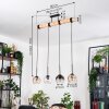 Koyoto lampa wisząca, kula świetlna, lampa wisząca kolory naturalne, czarny, 4-punktowe