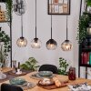 Koyoto lampa wisząca, kula świetlna, lampa wisząca kolory naturalne, czarny, 4-punktowe