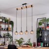 Koyoto lampa wisząca, kula świetlna, lampa wisząca kolory naturalne, czarny, 4-punktowe
