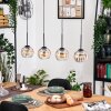 Koyoto lampa wisząca, kula świetlna, lampa wisząca kolory naturalne, czarny, 4-punktowe